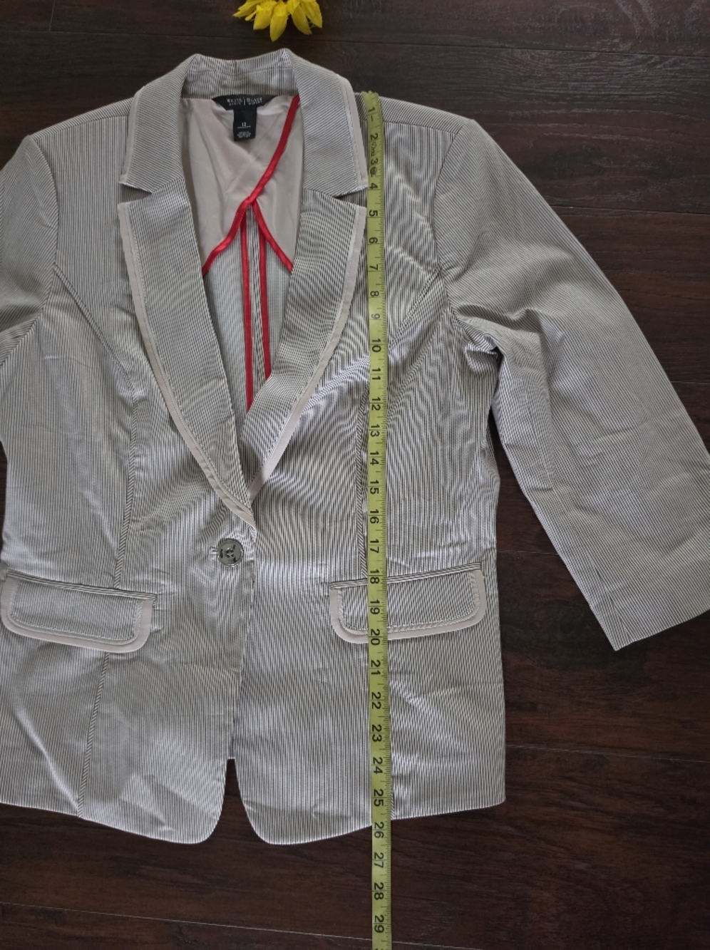 White House Black Market Light Gray Tailored Blazer - Picture 6 of 7